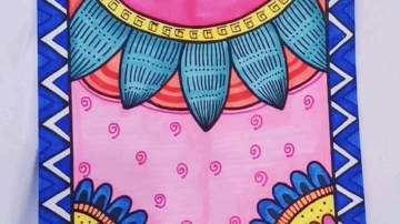 儿童画《波西米亚风挂毯》