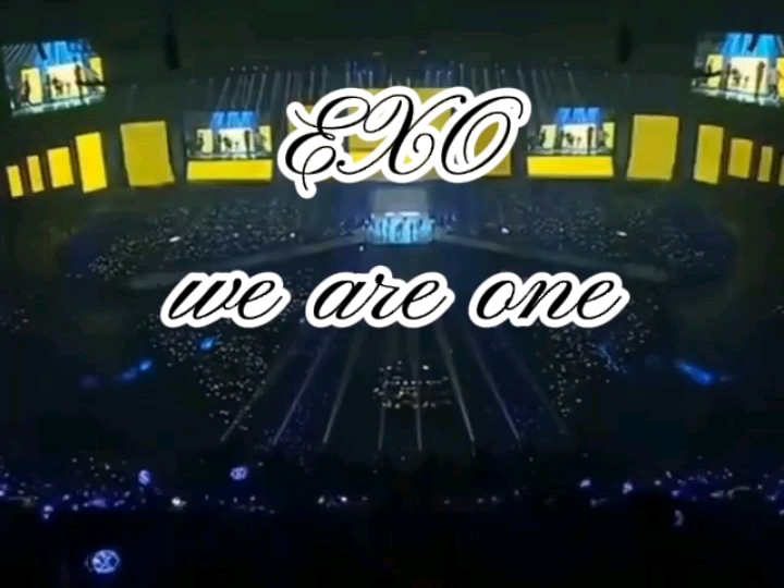 麦克风与舞台灯光交织的画面!我们是exo!