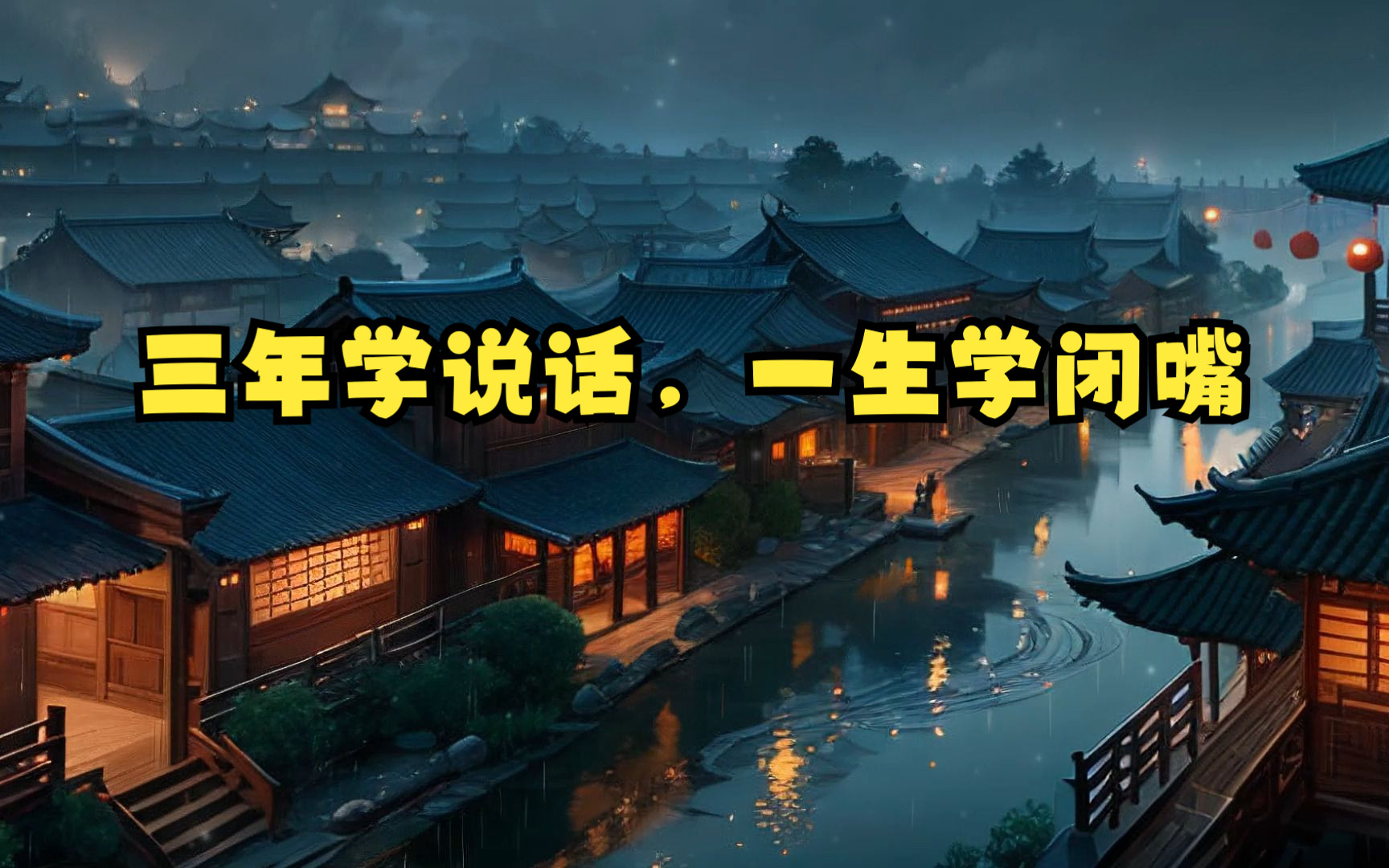 三年学说话,一生学闭嘴