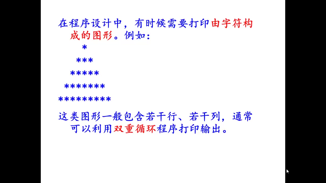 C语言中字符构成的图形