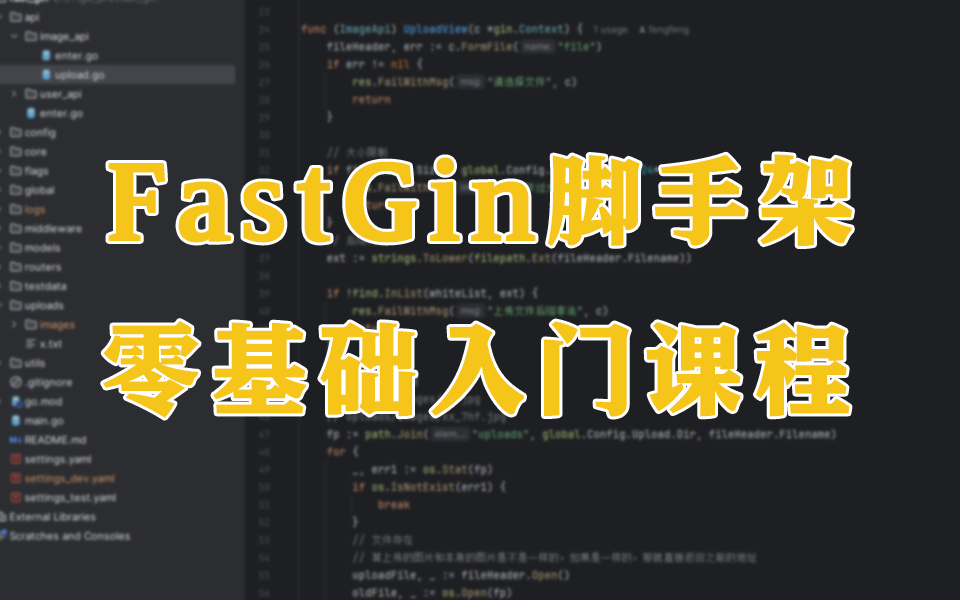 FastGin脚手架开发零基础课程|免费课程放心看哔哩哔哩bilibili