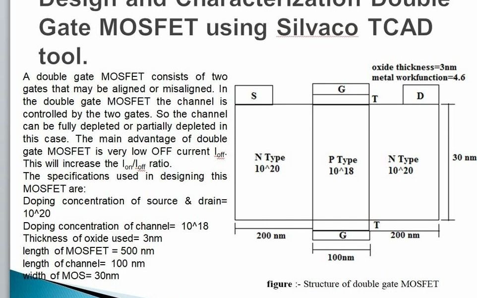 Silvaco TCAD ATLAS教程6. DGMOSFET的设计. 如何找出SS,Vth,离子离子比和DIBL.哔哩哔哩bilibili