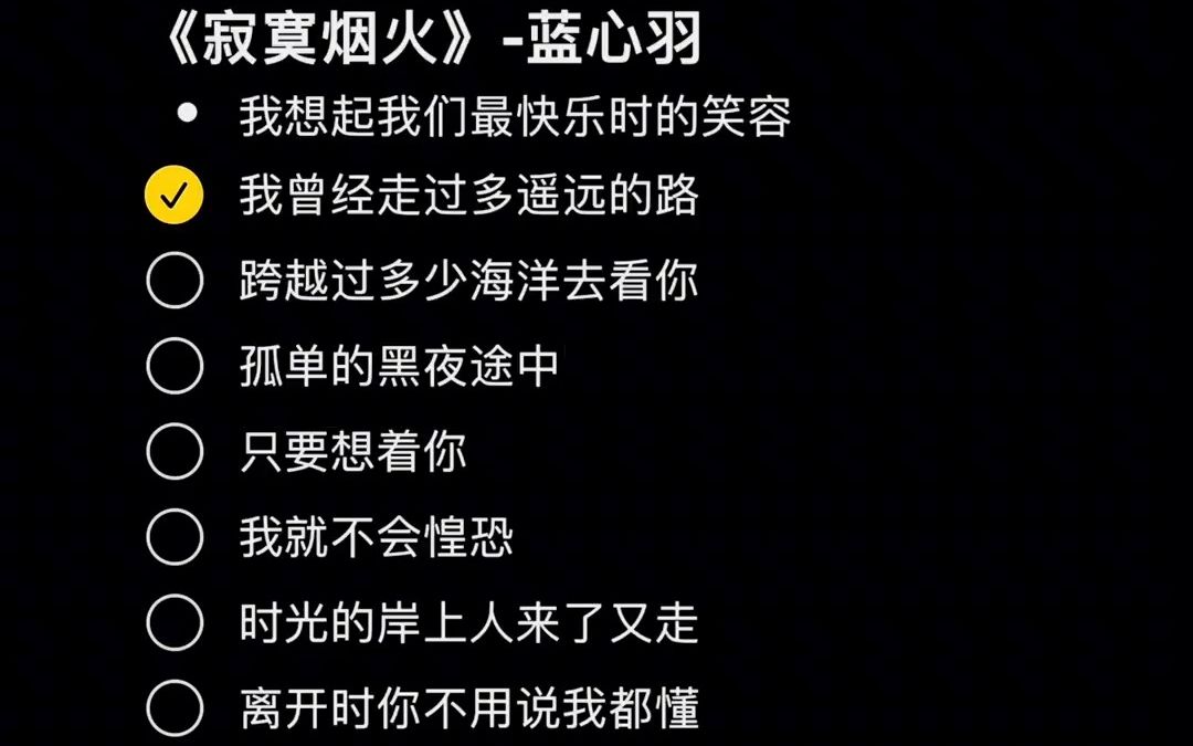 感谢你让我曾留在你的眼中 寂寞烟火