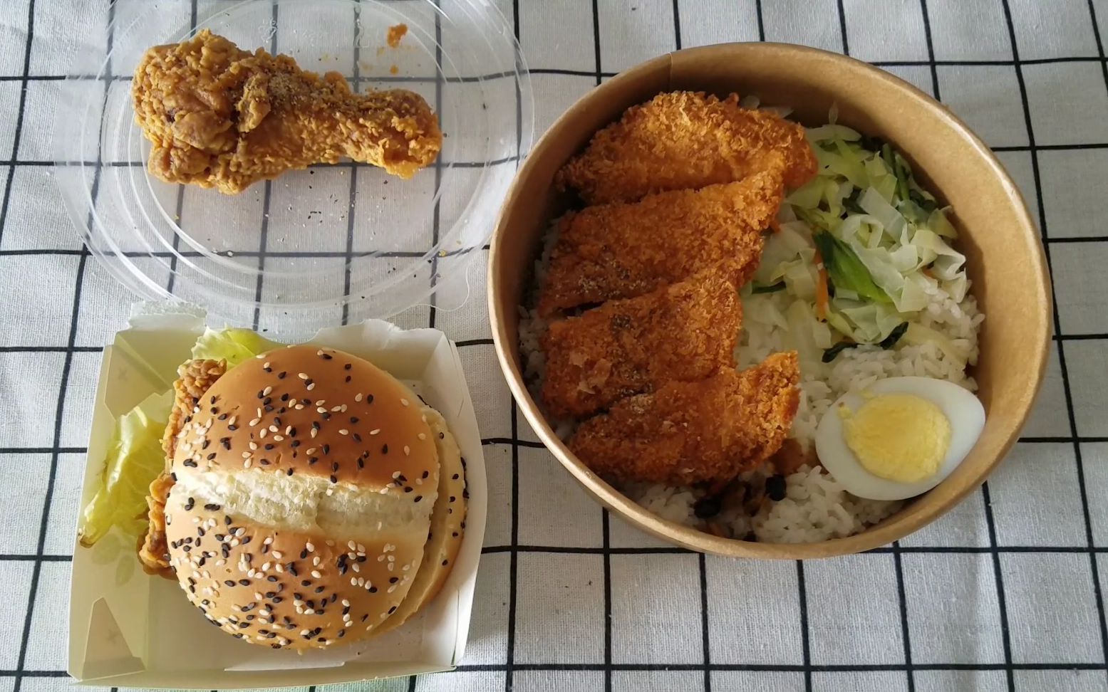 外卖达人龙崎30元吃德克士香酥鸡排饭脆皮炸鸡超级鸡腿堡