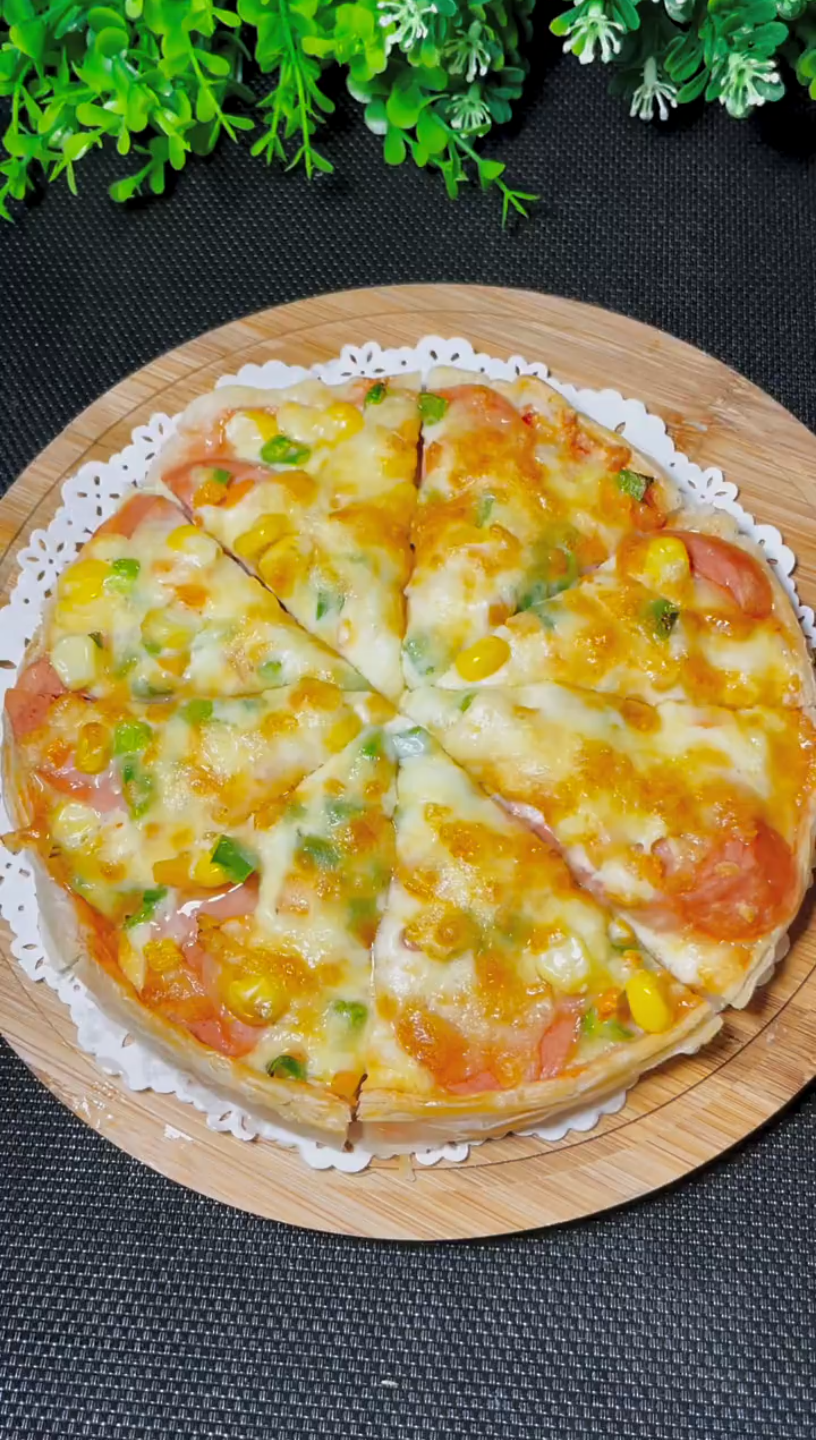 手抓饼披萨做法简单又美味厨房小白也能轻松搞定空气炸锅美食