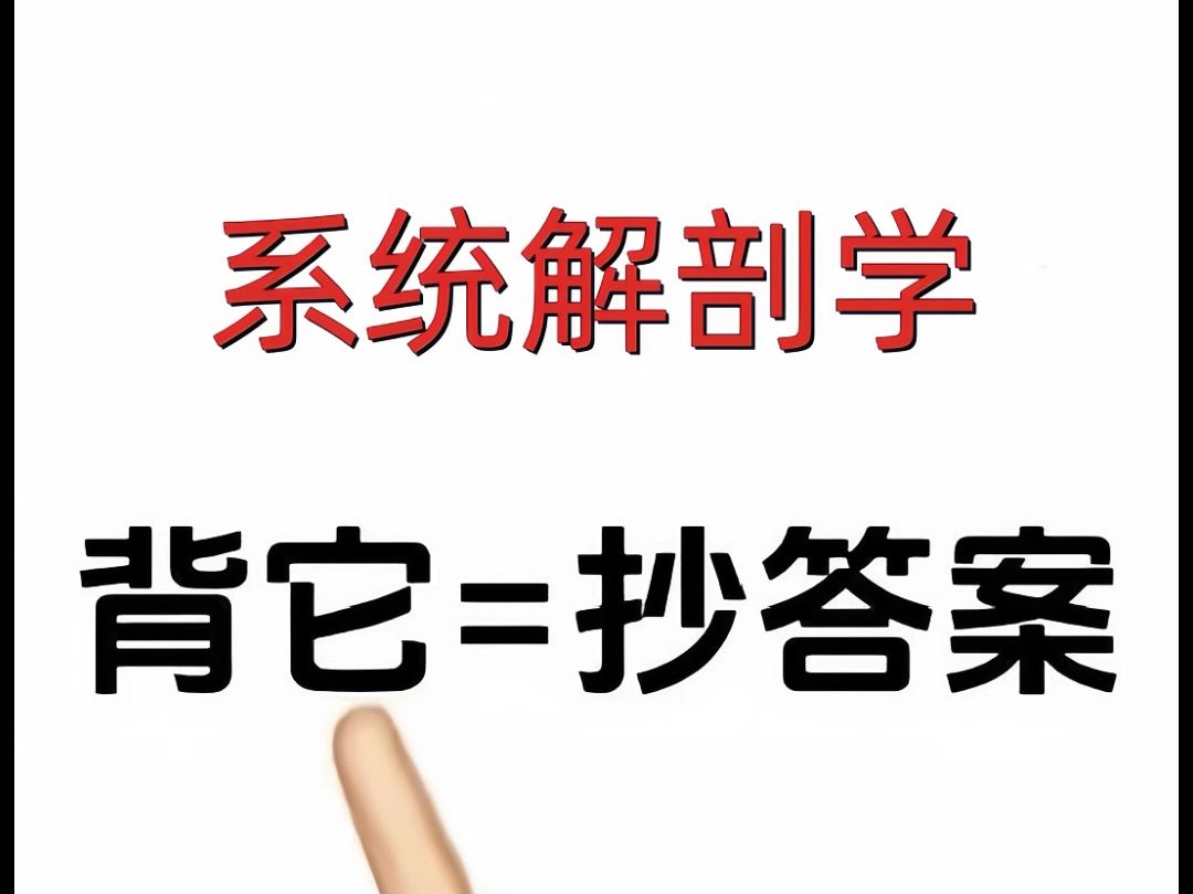 系统解剖学考试重点,背完轻松上90哔哩哔哩bilibili