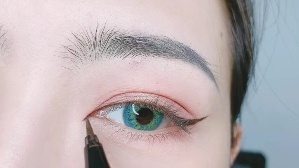 最近超喜欢这种狐狸眼线呀眼妆眼线美妆