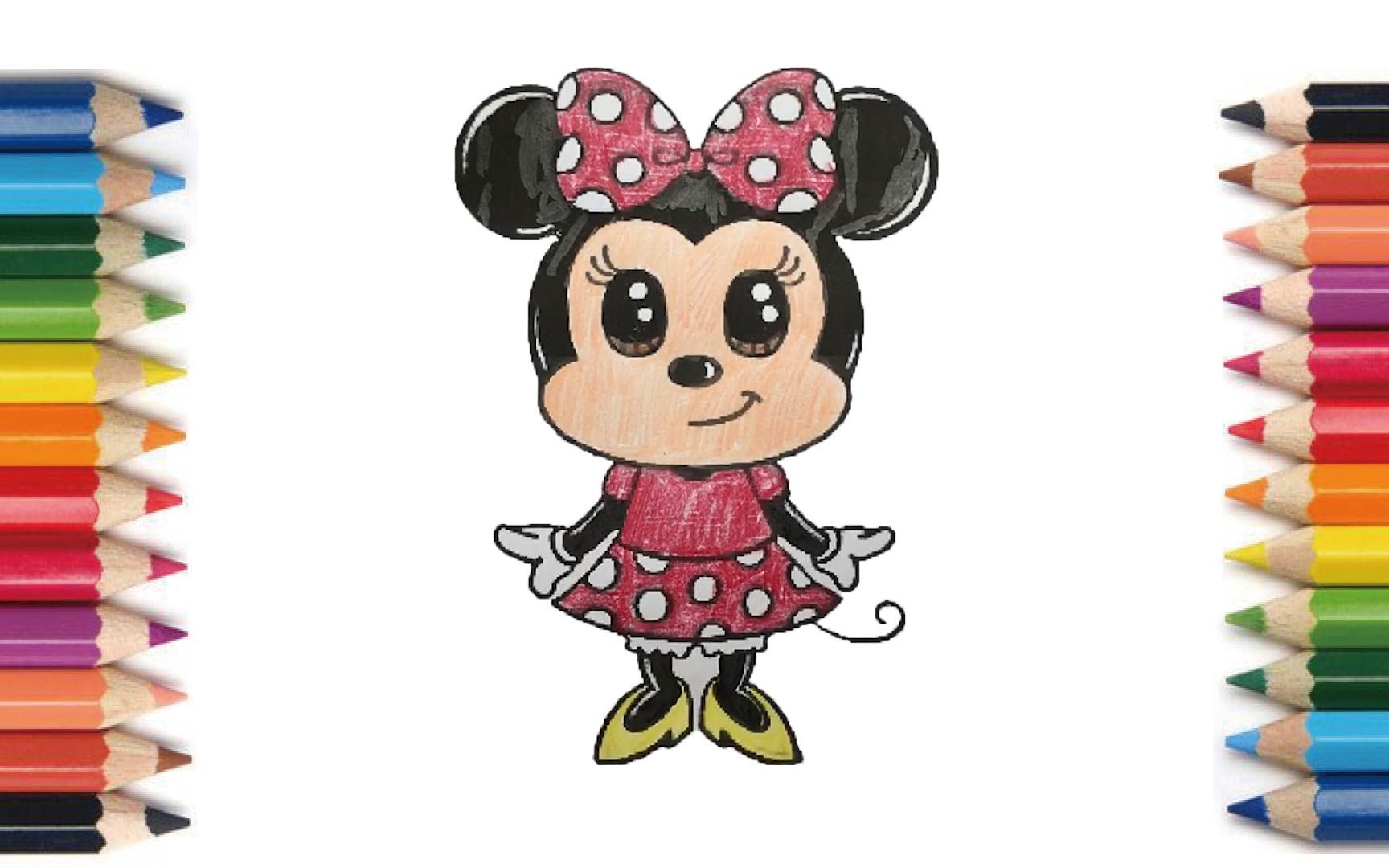 coloring minnie 塗り絵 ミニー  涂色 米妮  coloring 1243