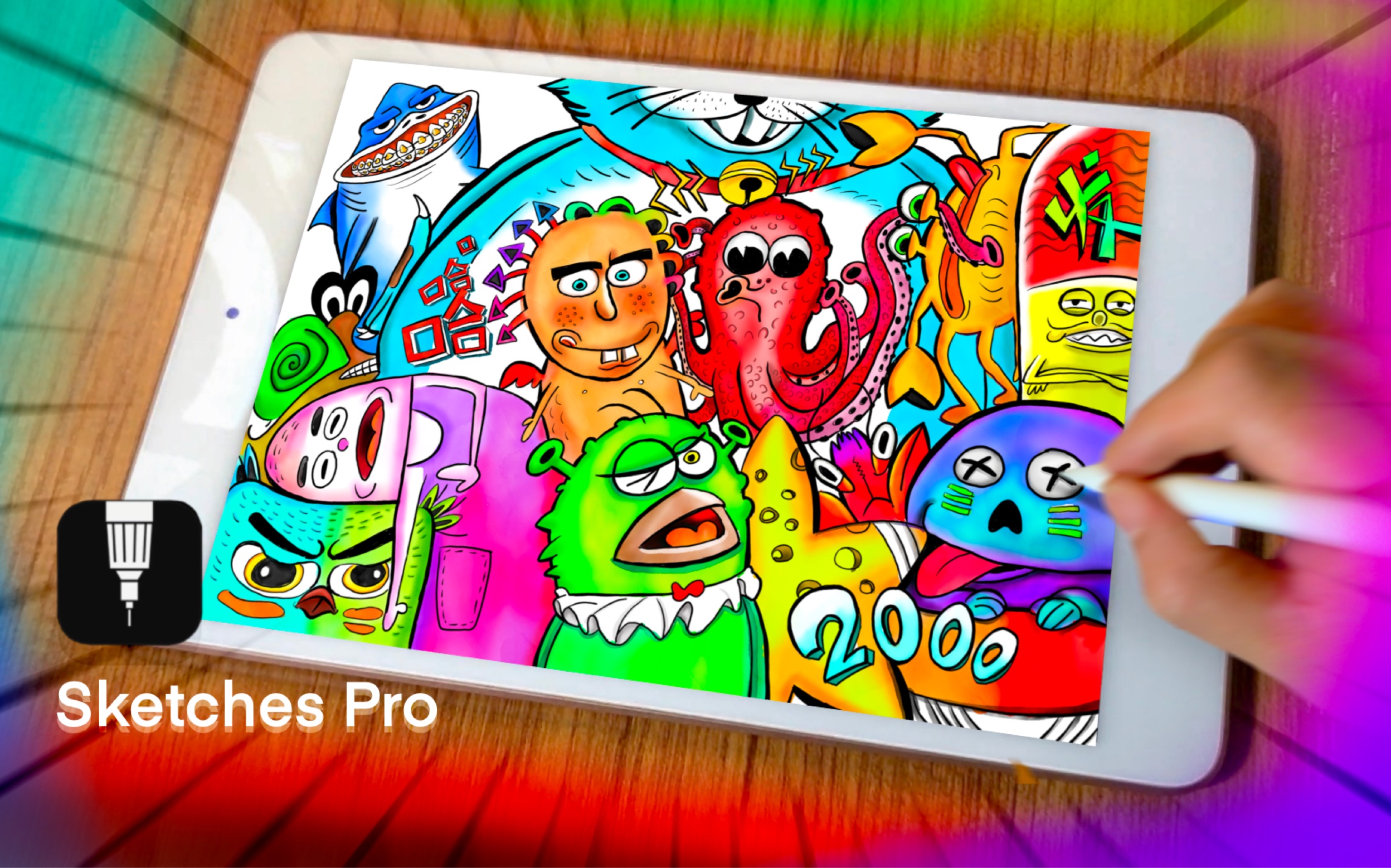 怪兽星球,sketches pro ipad绘画过程_哔哩哔哩 (゜-゜)つロ 干杯