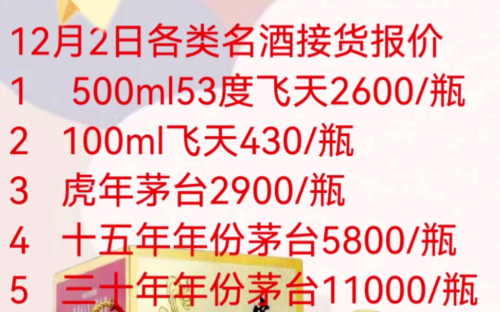 12月2日各类名酒回收价格参考更新哔哩哔哩bilibili