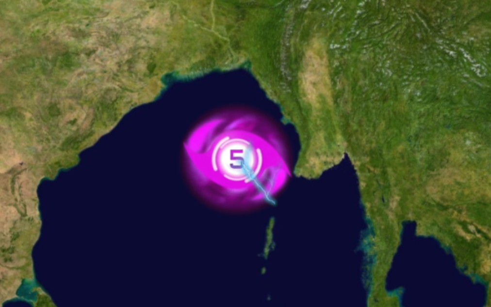 2023北印度洋超级气旋风暴穆查(Mucha)路径动画(截止5.14,14时)哔哩哔哩bilibili