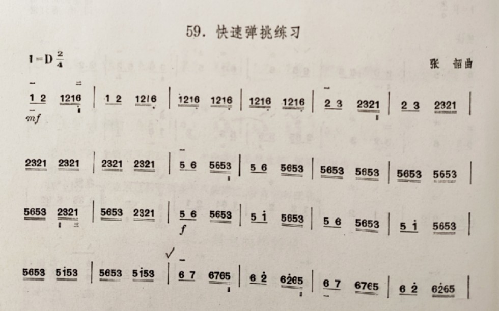 琵琶闵季骞少年儿童琵琶教程59快速弹挑练习