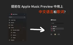 Download Video: 如何提前在 Apple Music Preview 中用上中文界面和歌词？【整活】