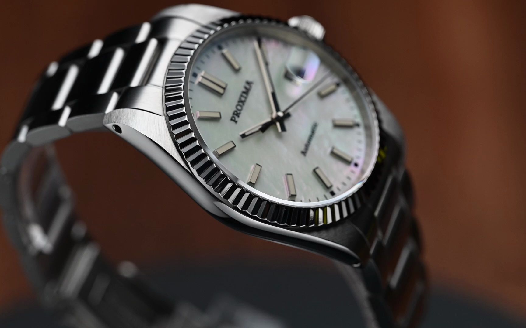 proxima 独角兽 潜水腕表 px1705 母贝盘白盘