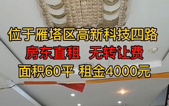 雁塔区高新科技四路60平旺铺出租哔哩哔哩bilibili