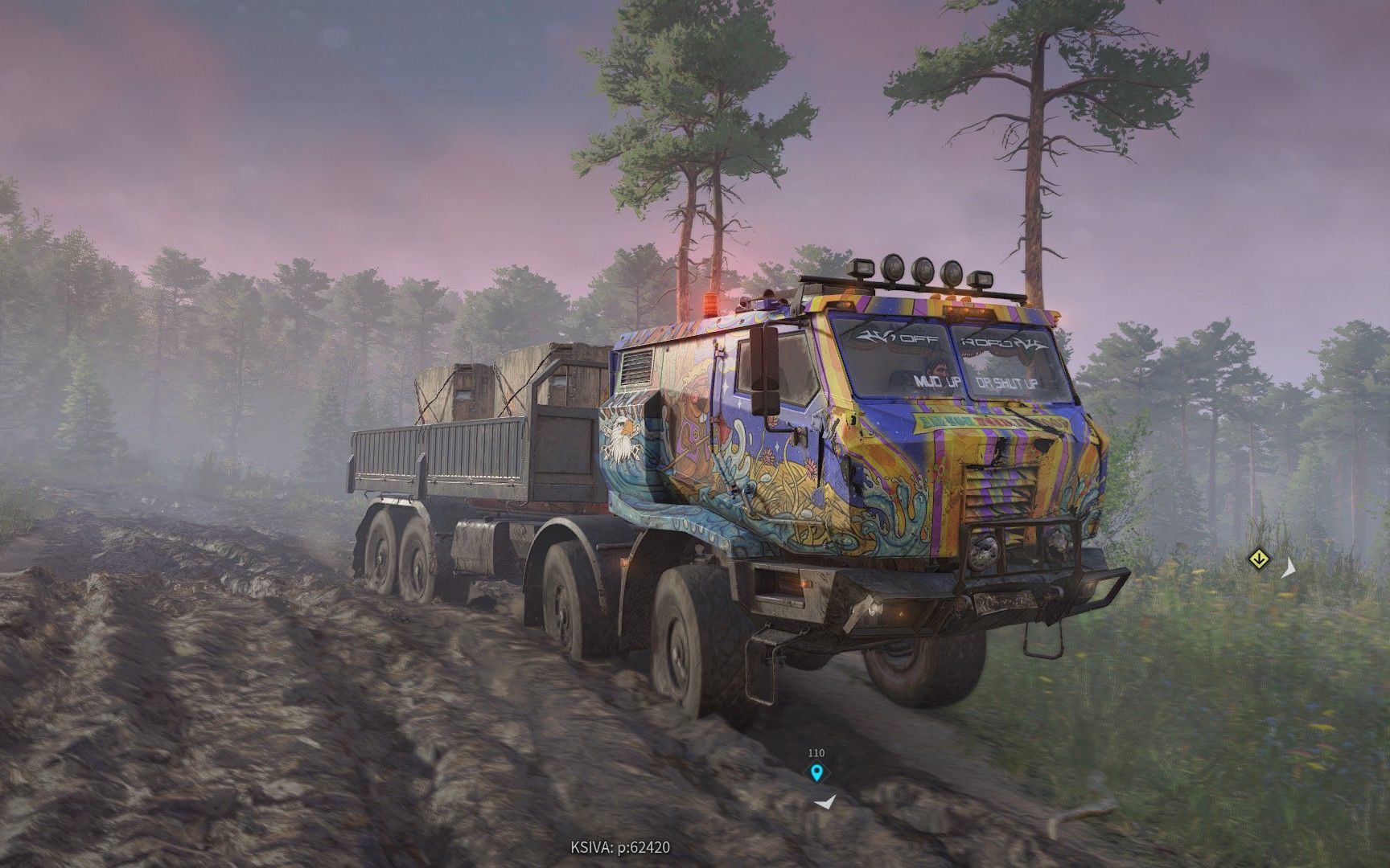 雪地奔驰-亚速64131和5319运输安全集装箱到火车站和工厂,泰嘉6436