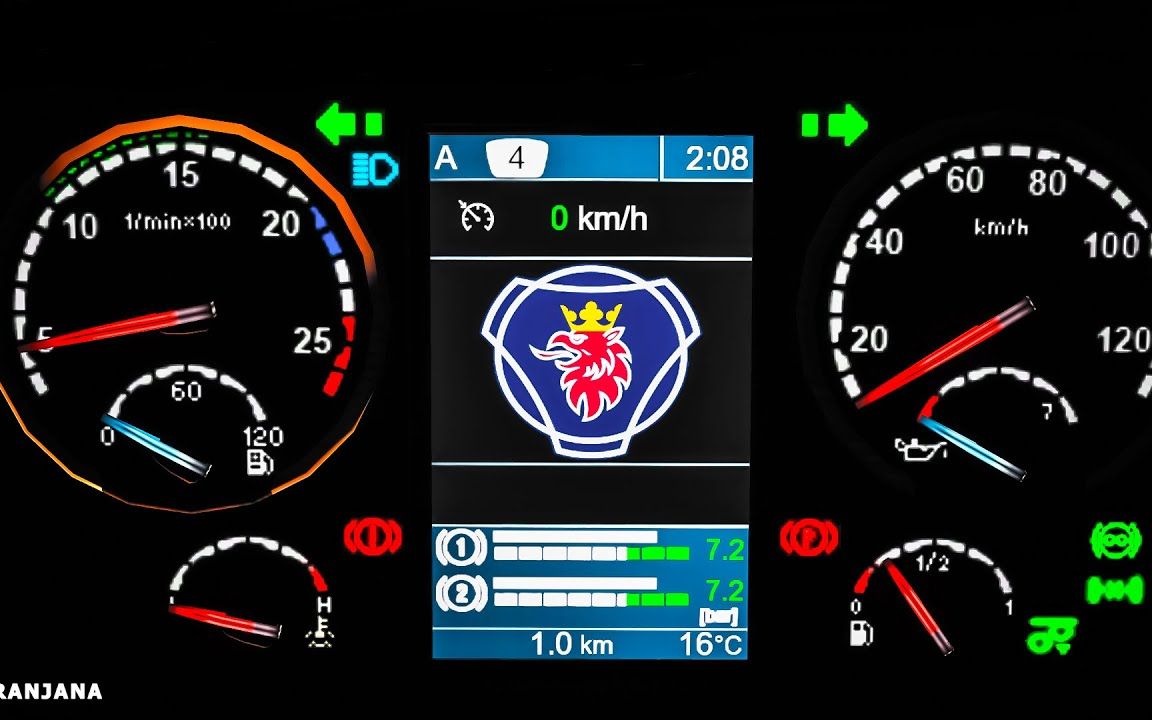 【YouTube】欧卡2仪表盘modRealistic Scania R & Streamline Dashboard Computer Mod哔哩哔哩bilibili