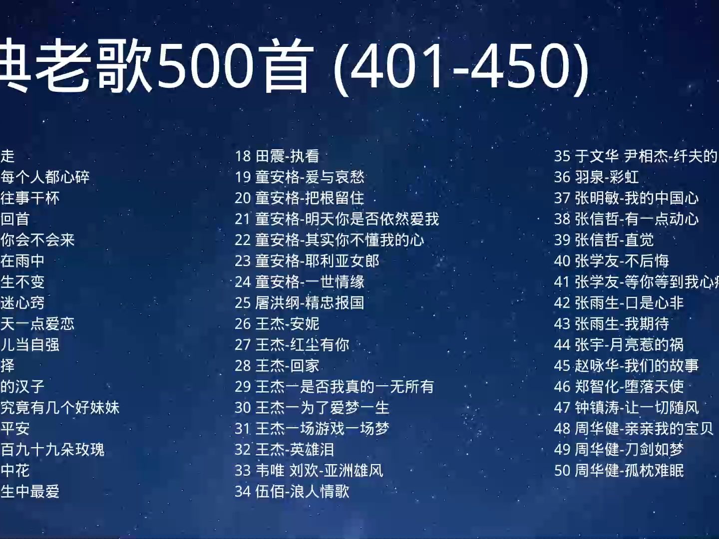 经典怀旧老歌500首