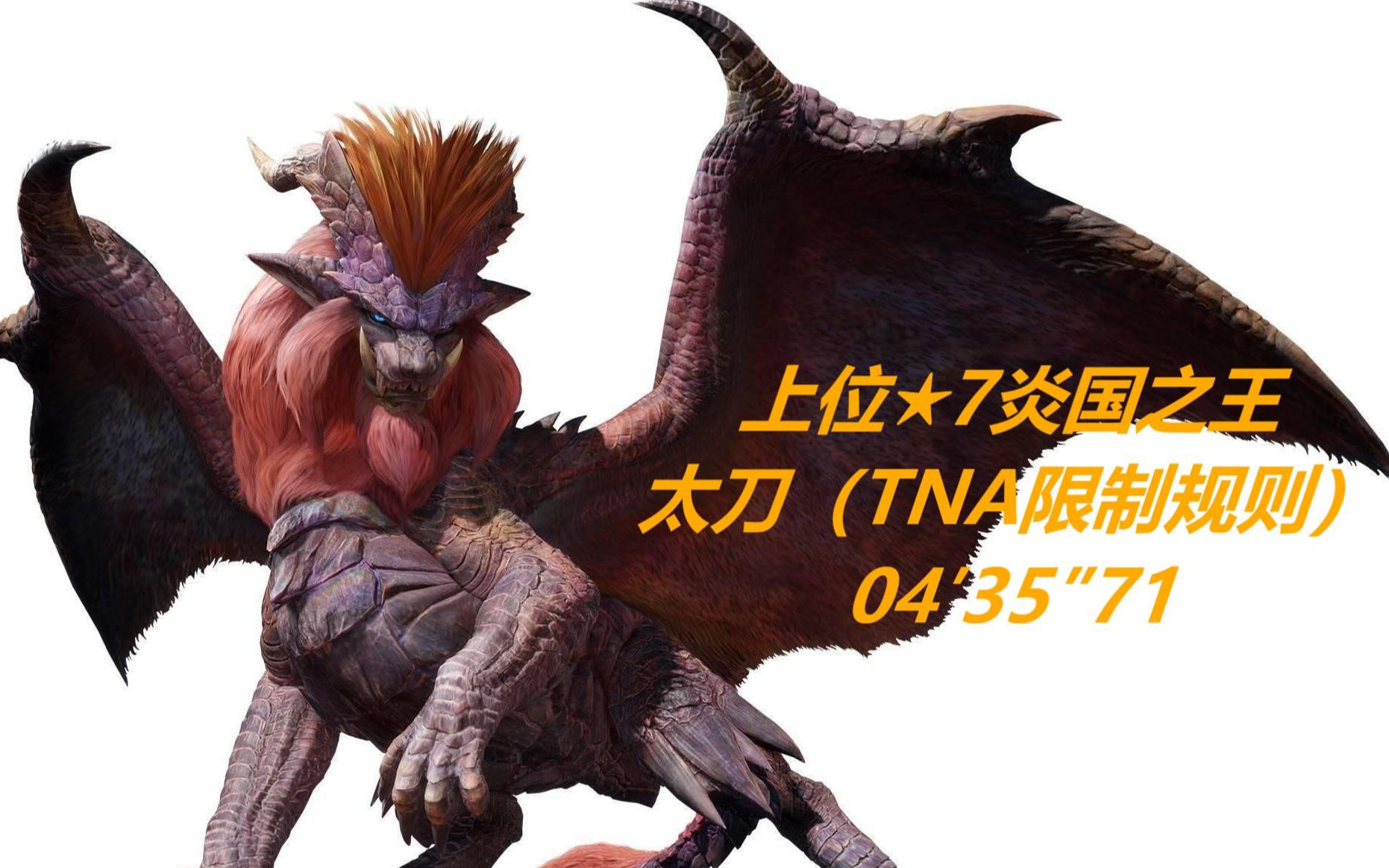 【mhr】炎王龙 太刀 三无 4分35秒_哔哩哔哩_bilibili