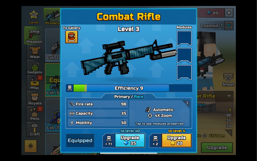 像素射击3d突击步枪掩饰