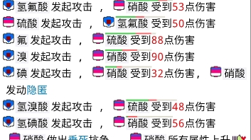 【化学竞技场】盐酸因为总被其他强酸欺负叫上氟氯溴碘和氢氟酸氢溴酸氢碘酸复仇,但是氯因为要解三角形来不了