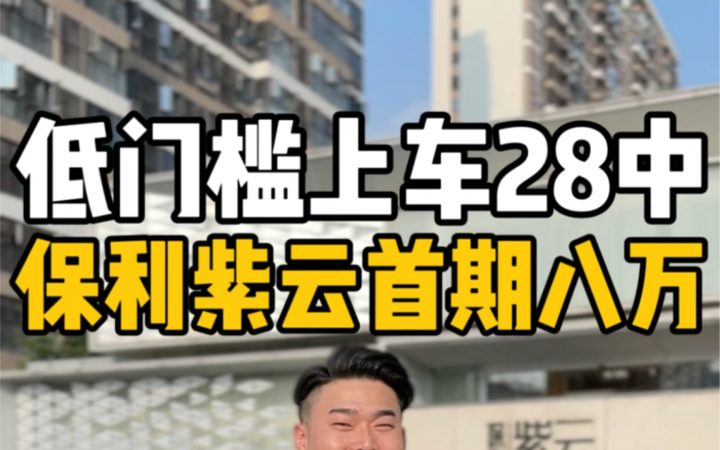 超低门槛上车欣悦湖28中,保利紫云首期8万起!哔哩哔哩bilibili