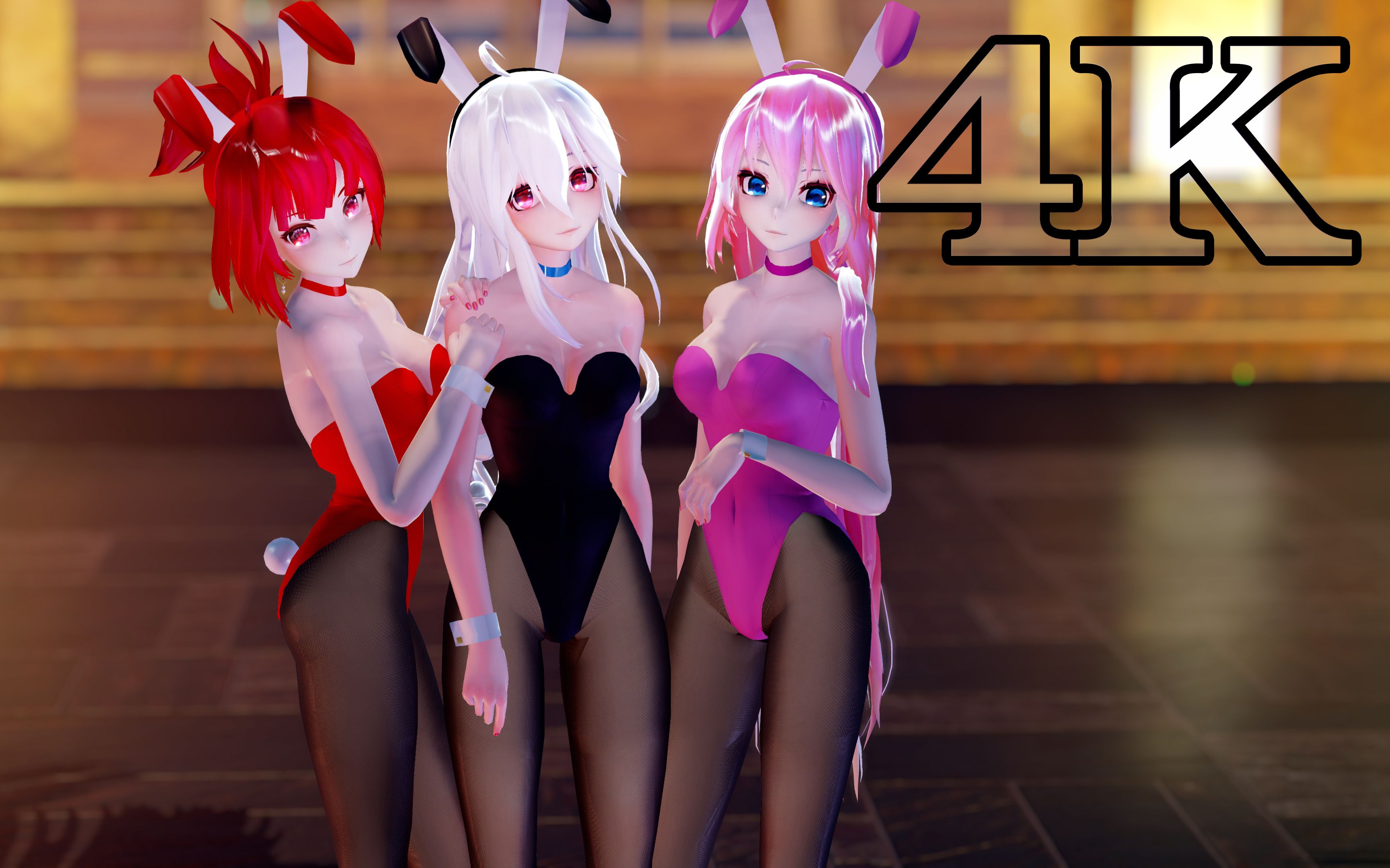 【mmd·4k·60】希望lsp们没事 兔女郎弱音73巡音73东方栀子