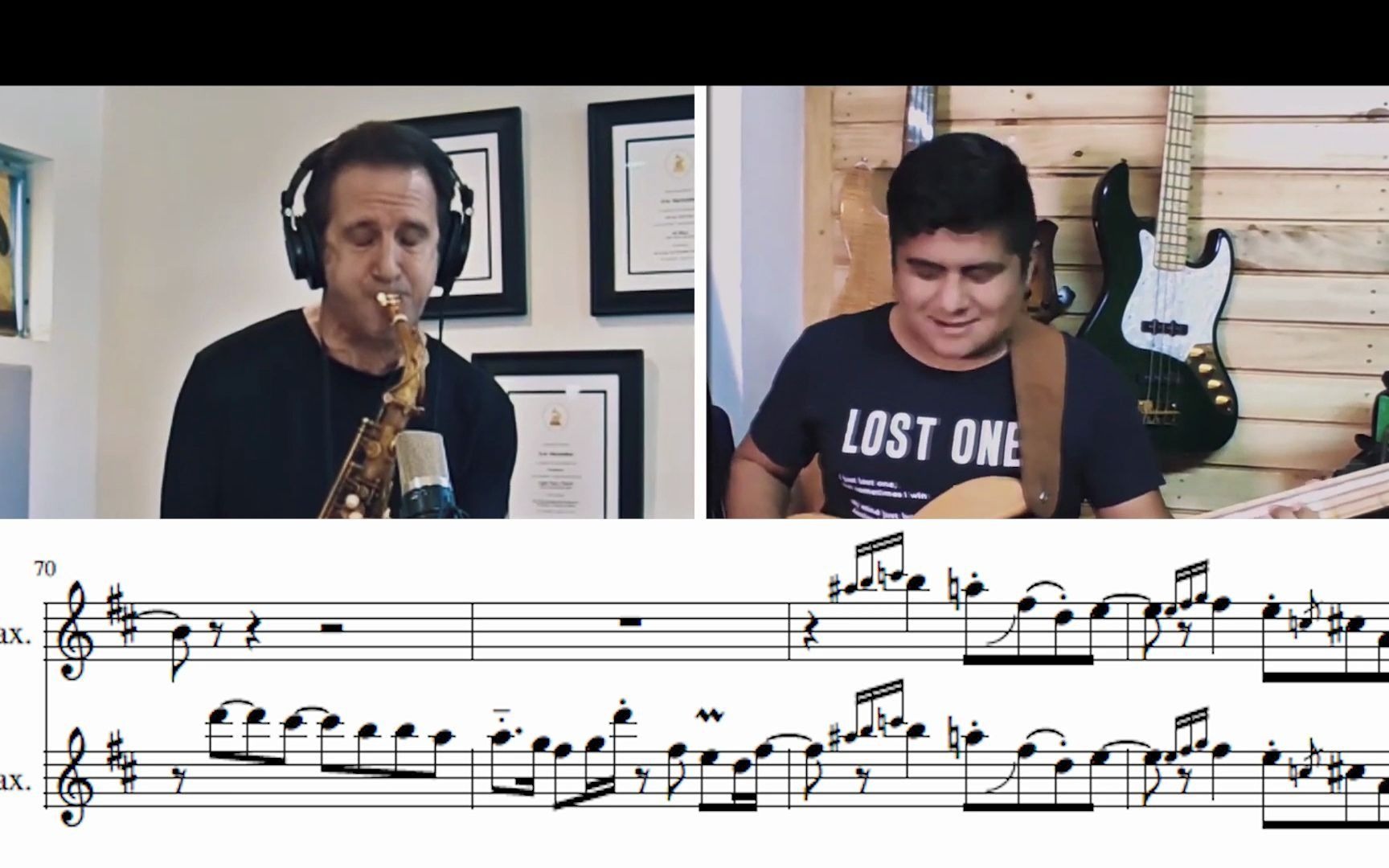 [图]【萨克斯风谱】震撼人心Blue Water! -合奏版本 Eric Marienthal&Cristian Romero