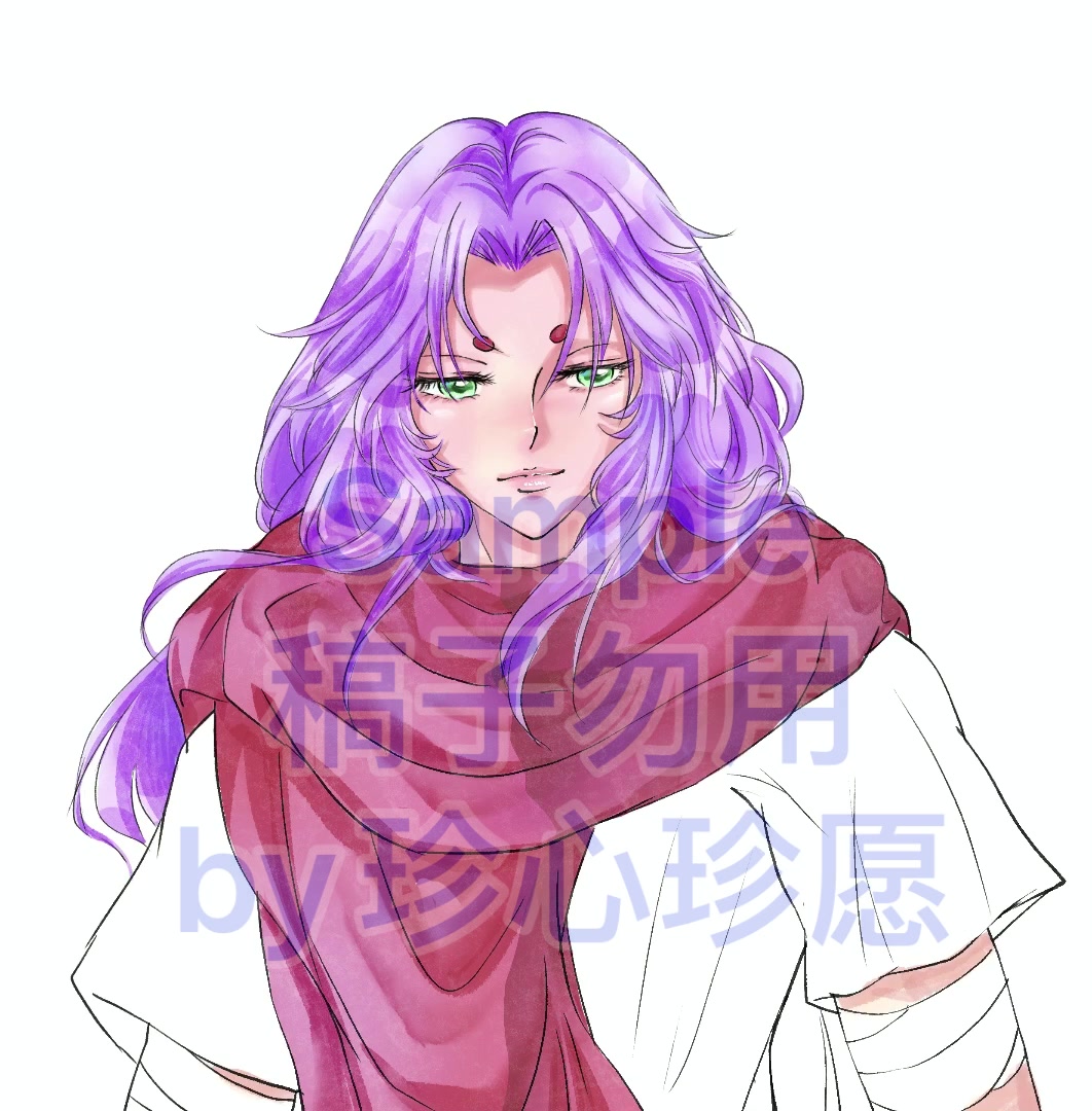 穆头像稿绘制过程