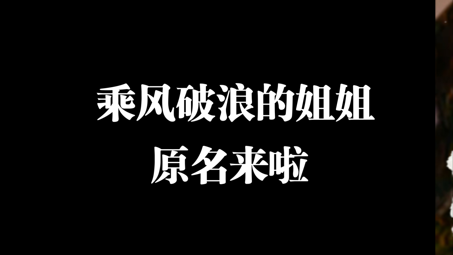 乘风破浪的姐姐/浪姐1 姐姐们的原名哔哩哔哩bilibili