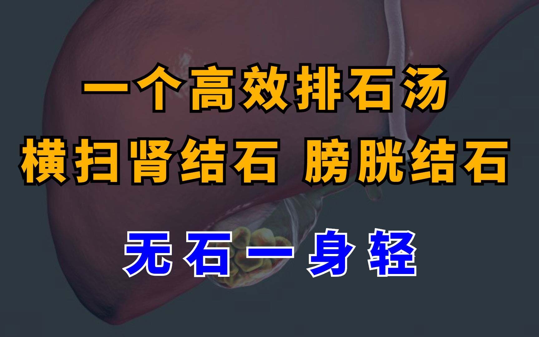 一个高效排石汤,横扫肾结石、膀胱结石,无石一身轻!哔哩哔哩bilibili