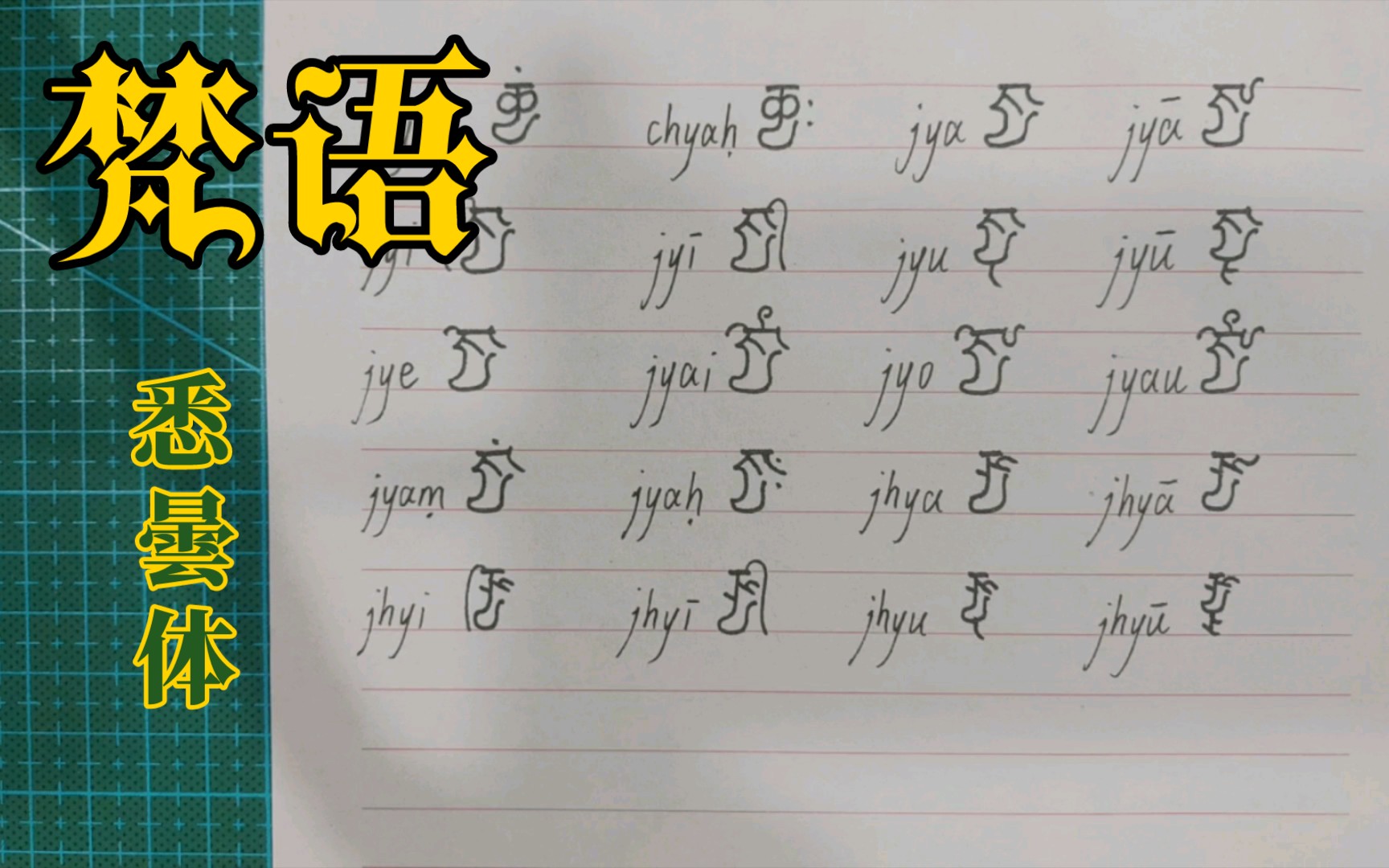 梵语悉昙体字母书写(八十四)_哔哩哔哩_bilibili