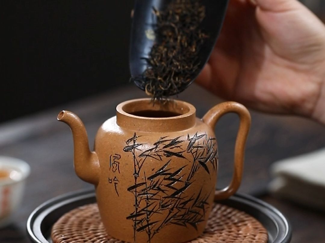 宜作物院紫砂壶张强作品[清影]220cc原矿青降坡泥