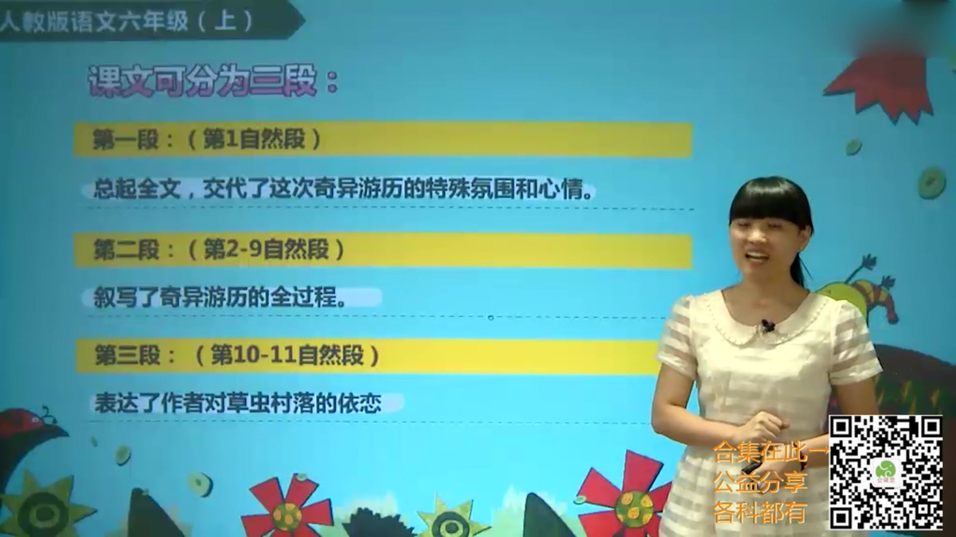 人教版小学六年级语文上册 同步精讲全 索溪峪的"野"哔哩哔哩bilibili