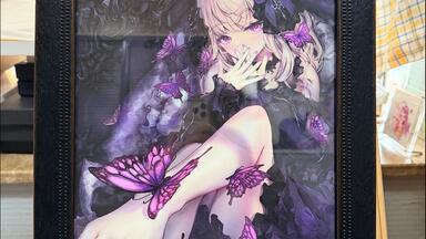 绘师百人展]遠坂あさぎ复制原画《四季廻り》开箱视频_哔哩哔哩_bilibili