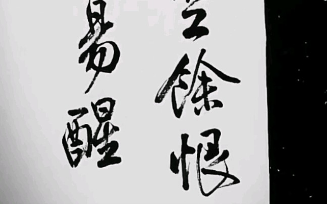 【抖书】行书,多情自古空余恨
