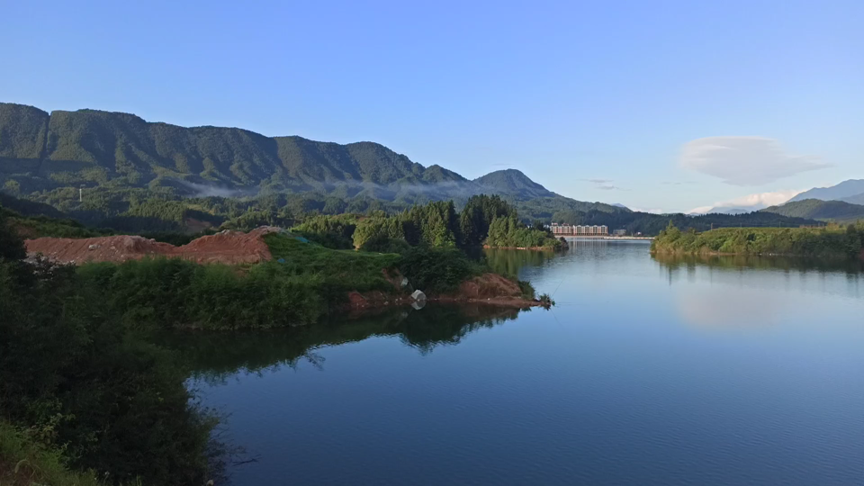 20210729,靖安县罗湾水库,山顶有云,山下没有_哔哩哔哩_bilibili