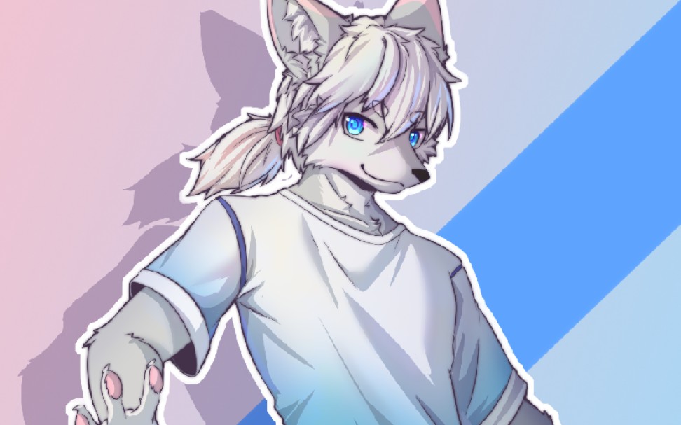 【furry绘画】灰白小狗()哔哩哔哩bilibili