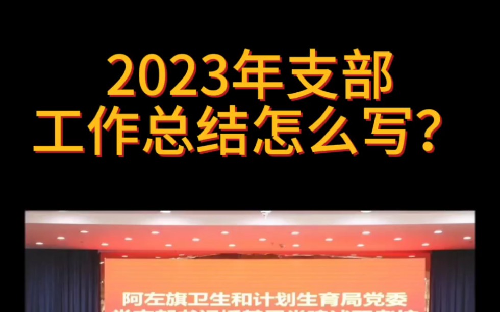 2023年支部工作总结怎么写?哔哩哔哩bilibili