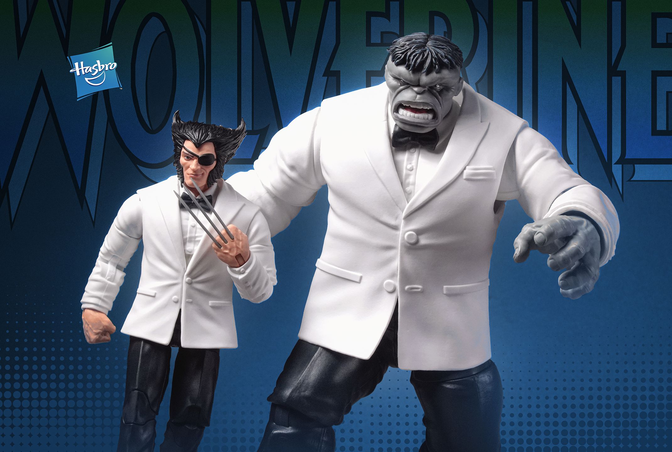 孩之宝marvel legends金刚狼50周年浩克西装套!【wifi玩具分享】