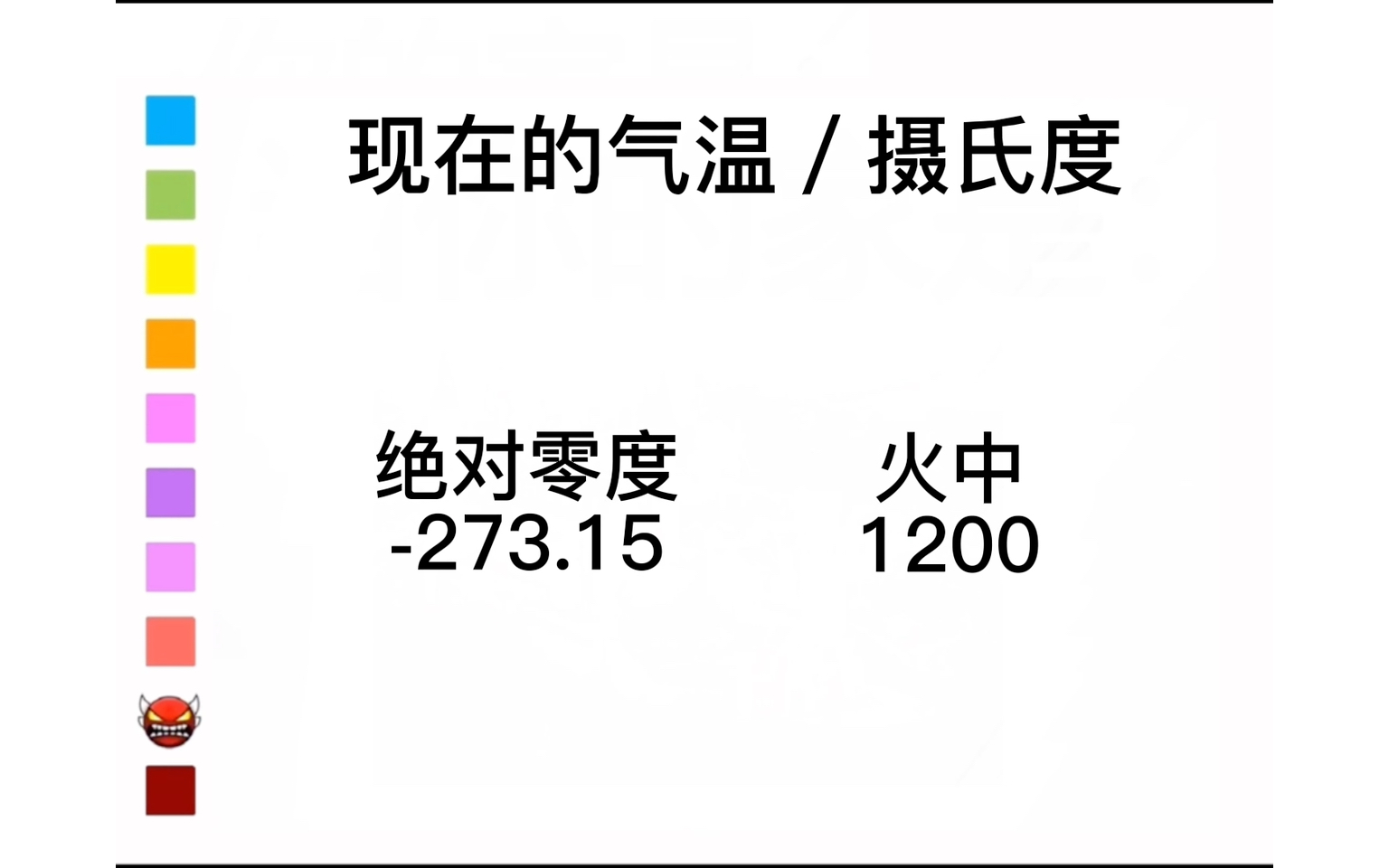 气温痛度表(给我冲上首页,欢迎转发