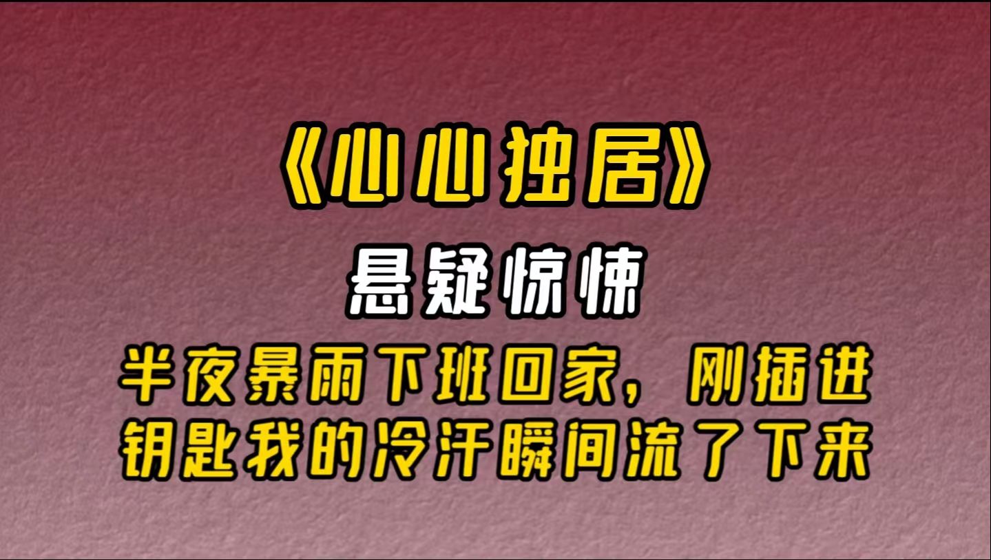 【小说推荐】《心心独居》:半夜暴雨下班回家,刚吧钥匙插进门里,眼前瞬间让我冷汗流下来.哔哩哔哩bilibili