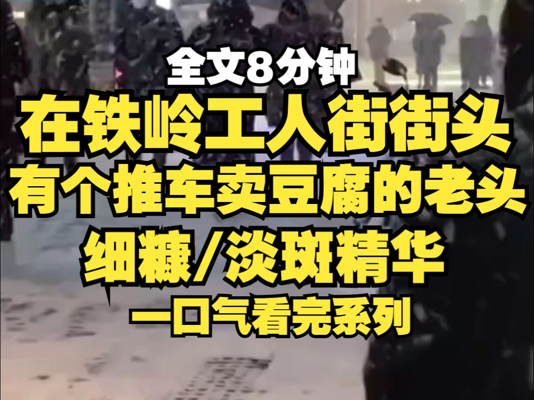 辽宁北部有一个中等城市,铁岭,在铁岭工人街街头,几乎每天清晨或傍晚,你都可以看到一个老头儿推着豆腐车慢慢走着 车上的蓄电池喇叭发出清脆的女...