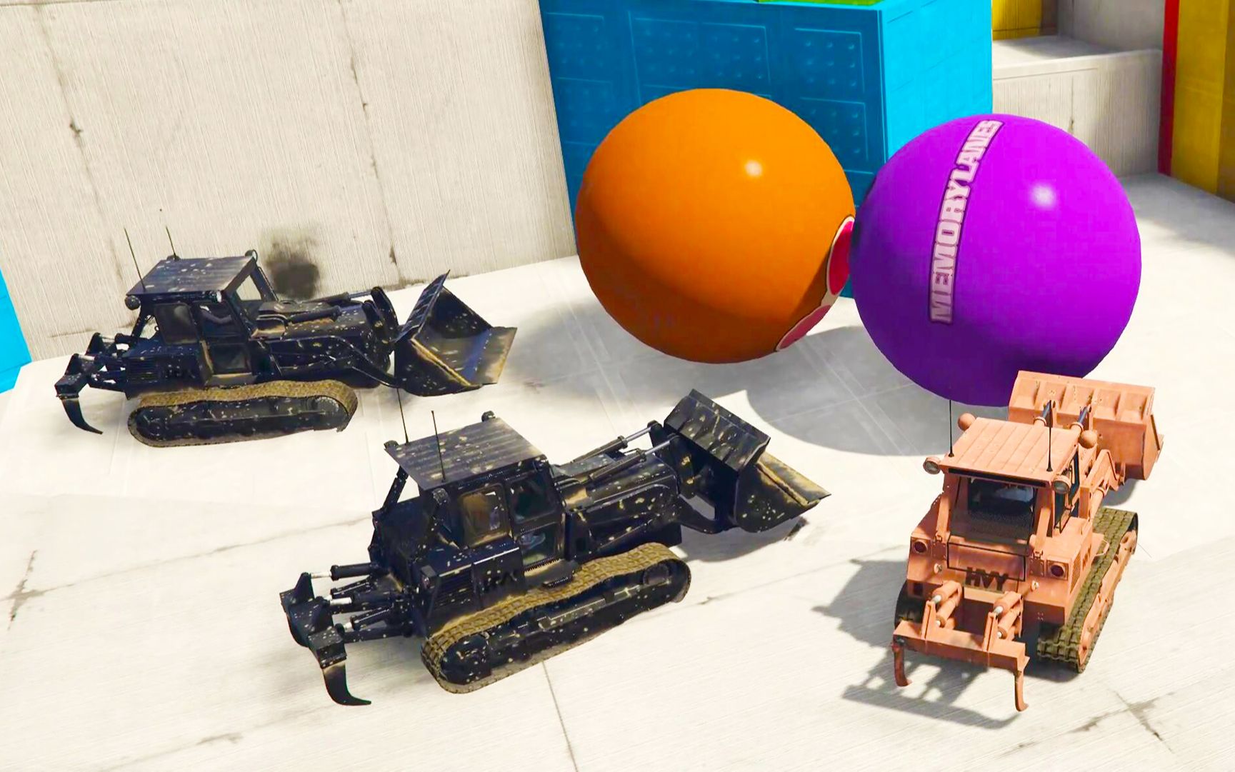 4k【gta5】推土机另类玩法 脑洞大开的1张图