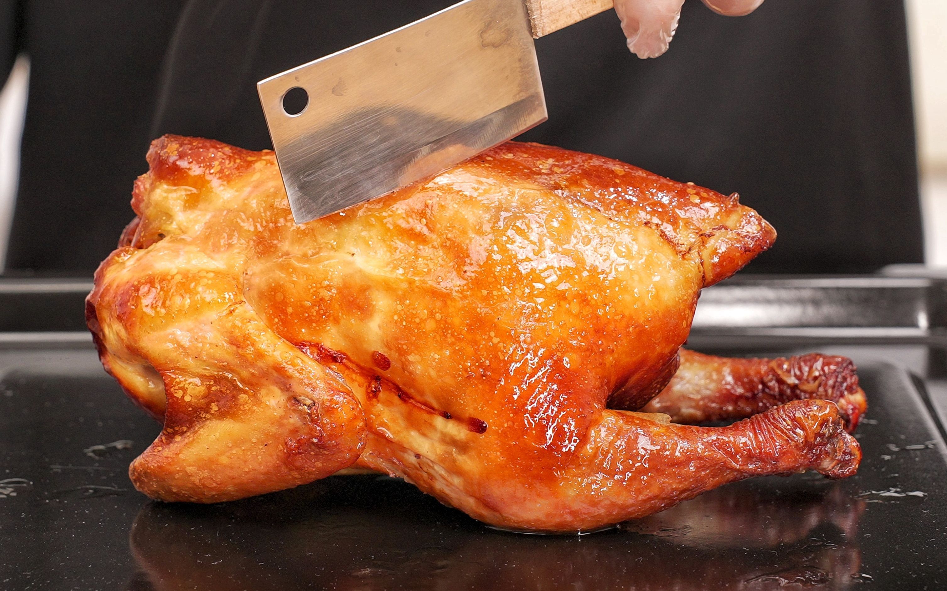 花7天做了只黄金脆皮烤鸡 竟然是钢化膜的口感!??_哔哩哔哩_bilibili