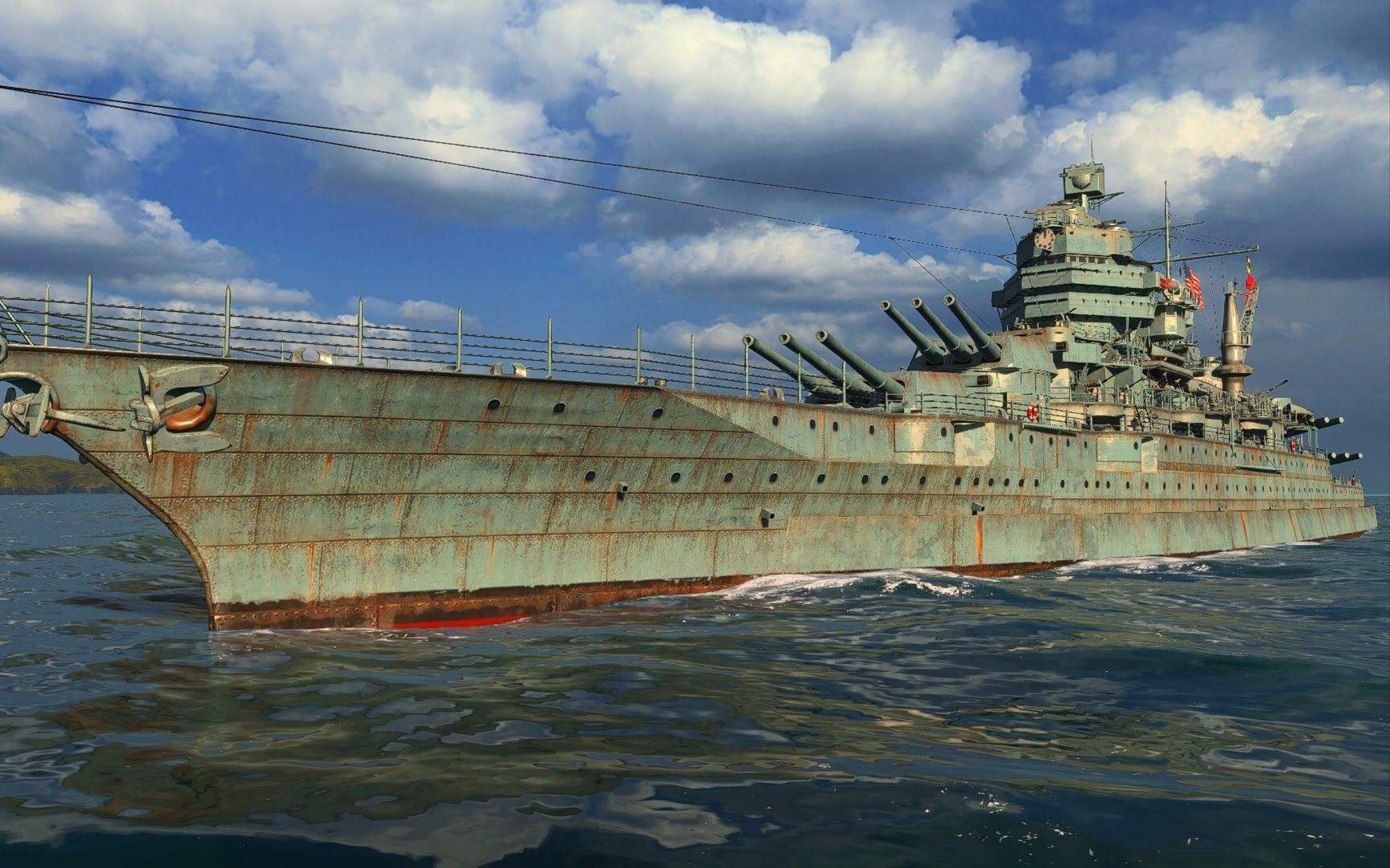 【战舰联盟】铁王八- 新墨西哥强大 主炮威力篇_哔哩哔哩_bilibili