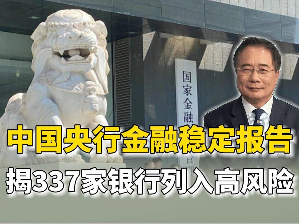 中国央行金融稳定报告揭337家银行列入高风险!#蔡正元哔哩哔哩bilibili