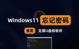 Download Video: 2分钟内重置遗忘的Windows 11密码，无需U盘和任何软件