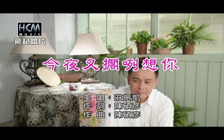 庄振凯今夜又搁咧想你(KTV导唱字幕)哔哩哔哩bilibili