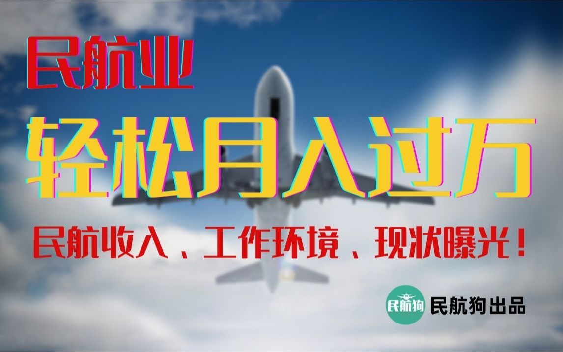 民航人轻松月入过万?民航收入、工作环境和现状曝光!哔哩哔哩bilibili